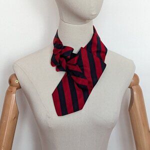NWT Ogsplosh Women's Striped Ascot Scarf Size Short Navy Red Stripes